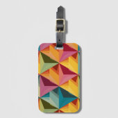 Bold Geometric Triangle Pattern  Gepäckanhänger (Vorderseite Vertikal)