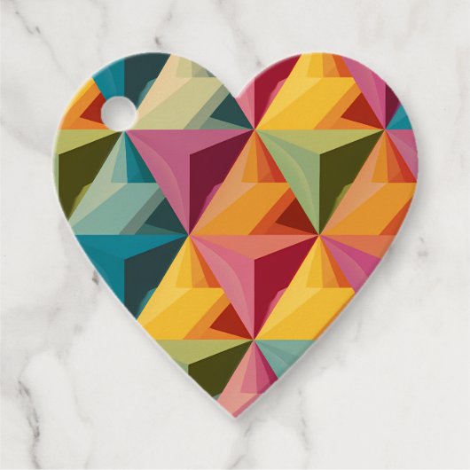 Bold Geometric Triangle Pattern  Geschenkanhänger (Vorderseite)