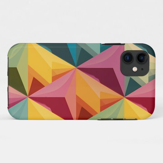 Bold Geometric Triangle Pattern IPhone Case (Rückseite (Horizontal))