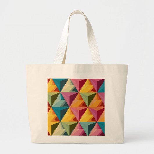 Bold Geometric Triangle Pattern Jumbo Stoffbeutel (Vorne)