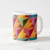 Bold Geometric Triangle Pattern  Jumbo-Tasse (Vorderseite Rechts)