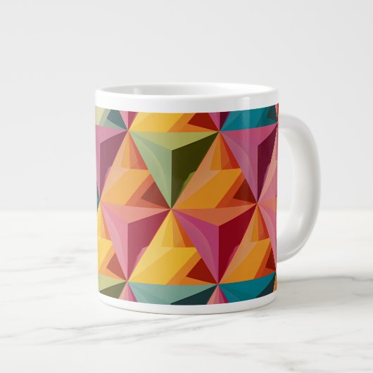 Bold Geometric Triangle Pattern Jumbo-Tasse (Vorderseite Rechts)