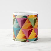 Bold Geometric Triangle Pattern Jumbo-Tasse (Vorderseite)