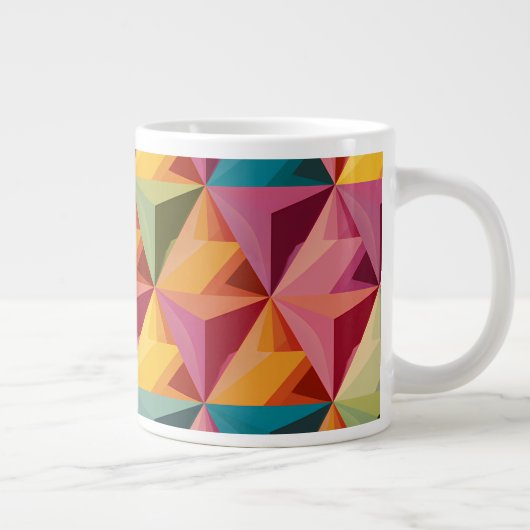 Bold Geometric Triangle Pattern Jumbo-Tasse (Rechts)