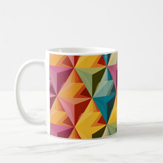 Bold Geometric Triangle Pattern  Kaffeetasse (Links)