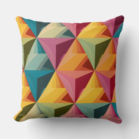 Bold Geometric Triangle Pattern  Kissen (Vorderseite)