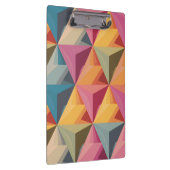 Bold Geometric Triangle Pattern Klemmbrett (Rechts)