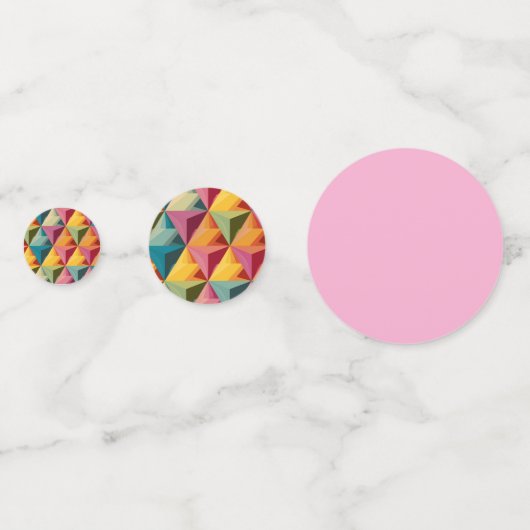 Bold Geometric Triangle Pattern Konfetti (Rückseiten)