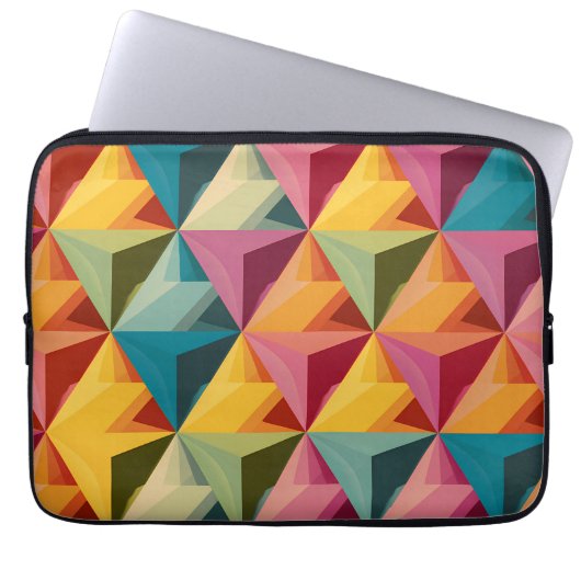 Bold Geometric Triangle Pattern  Laptopschutzhülle (Vorderseite)