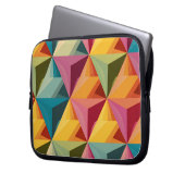 Bold Geometric Triangle Pattern  Laptopschutzhülle (Vorderseite Links)