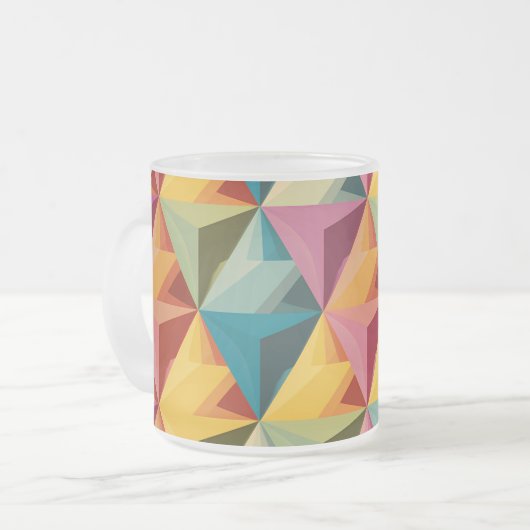 Bold Geometric Triangle Pattern  Mattglastasse (Vorderseite Links)