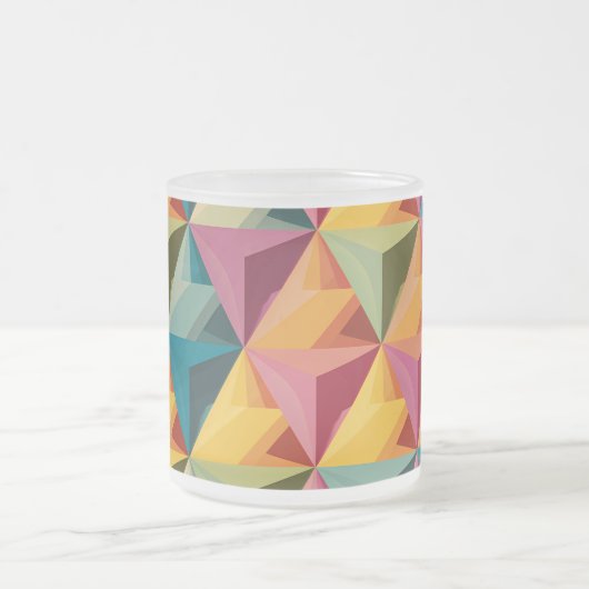 Bold Geometric Triangle Pattern Mattglastasse (Mittel)