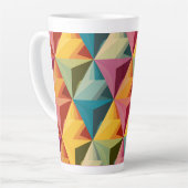 Bold Geometric Triangle Pattern  Milchtasse (Linke Ecke)