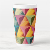 Bold Geometric Triangle Pattern  Milchtasse (Vorderseite)
