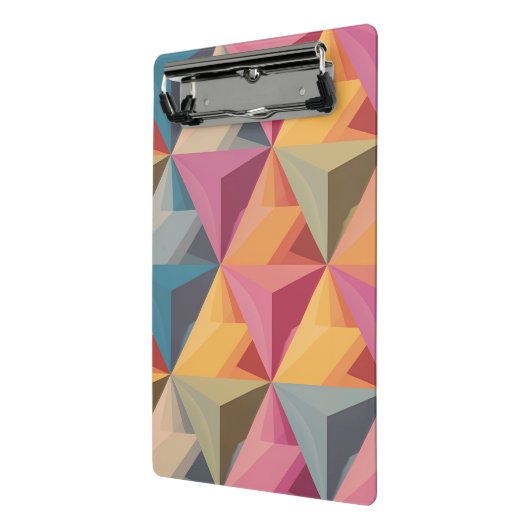 Bold Geometric Triangle Pattern Mini Klemmbrett (Gewinkelt2)