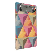 Bold Geometric Triangle Pattern Mini Klemmbrett (Schrägansicht)