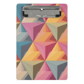Bold Geometric Triangle Pattern Mini Klemmbrett (Vorderseite)