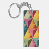 Bold Geometric Triangle Pattern  Schlüsselanhänger (Vorderseite links)