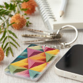 Bold Geometric Triangle Pattern  Schlüsselanhänger (Vorderseite rechts)