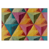 Bold Geometric Triangle Pattern  Schneidebrett (Vorderseite)