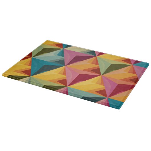 Bold Geometric Triangle Pattern  Schneidebrett (Ecke)
