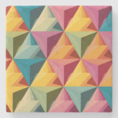 Bold Geometric Triangle Pattern  Steinuntersetzer (Vorderseite)