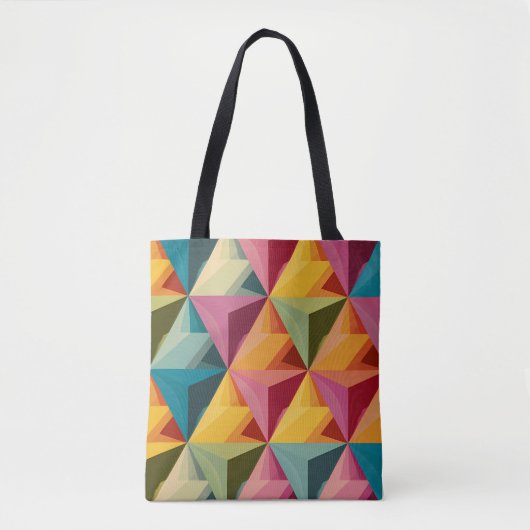 Bold Geometric Triangle Pattern  Tasche (Vorderseite)