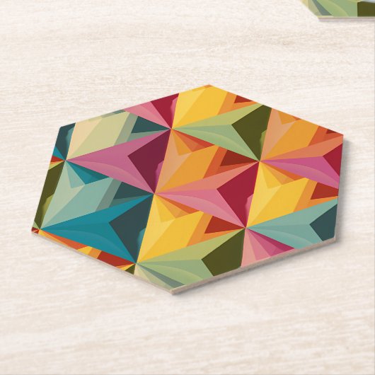 Bold Geometric Triangle Pattern Untersetzer (angewinkelt)
