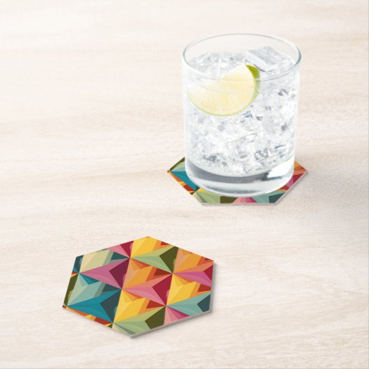 Bold Geometric Triangle Pattern  Untersetzer (Vor Ort)