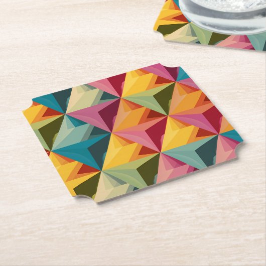 Bold Geometric Triangle Pattern  Untersetzer (angewinkelt)