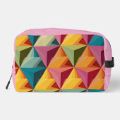 Bold Geometric Triangle Pattern Waschbeutel (Rückseite)
