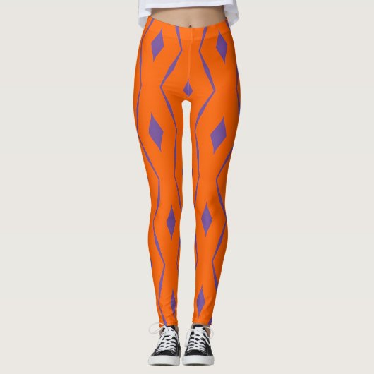 Bold Geometric Tribal Inspiriert Muster Leggings (Vorderseite)