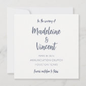 Bold Gerber Daisy Save the Date Template (Rückseite)