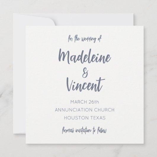 Bold Gerber Daisy Save the Date Template (Rückseite)