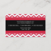 BOLD-GESCHÄFTSKARTE :: einfach, modern Zickzack 6 Visitenkarte (Rückseite)