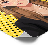 Bold Girl Pop Art Poster (Ecke)
