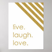 Bold Glitzer "Live Laugh Liebe" Poster (Vorne)