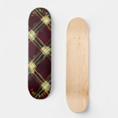 Bold Gold Accent Christmas Tartan Kariertes Design Skateboard (Vorderseite)