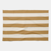 Bold Gold and Cream Stripe Geschirrtuch (Horizontal)