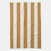 Bold Gold and Cream Stripe Geschirrtuch (Vertikal)