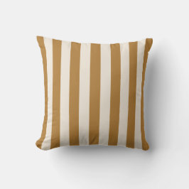 Bold Gold and Cream Stripe Kissen