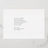 Bold GOLD Foto nenne mich BABY Birth ANKÜNDIGUNG (Rückseite)