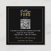 Bold Gold GRAD Stilvolle Abschluss Uni Fund Begleitkarte (Rückseite)