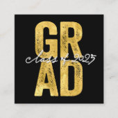 Bold Gold GRAD Stilvolle Abschluss Uni Fund Begleitkarte (Vorderseite)