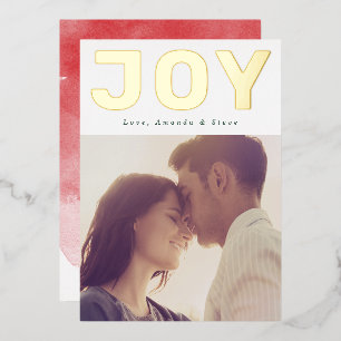 BOLD GOLD JOY Christmas Foto Folien Feiertagskarte