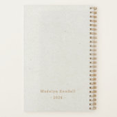 Bold Gold Script Typografy Personalisiert Ivory Planer (Rückseite)