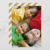 Bold Gold-Urlaubskarte Feiertagskarte (Vorne/Hinten)