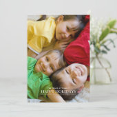 Bold Gold-Urlaubskarte Feiertagskarte (Stehend Vorderseite)