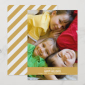 Bold Gold-Urlaubskarte Feiertagskarte (Vorne/Hinten)