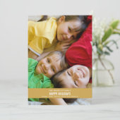 Bold Gold-Urlaubskarte Feiertagskarte (Stehend Vorderseite)